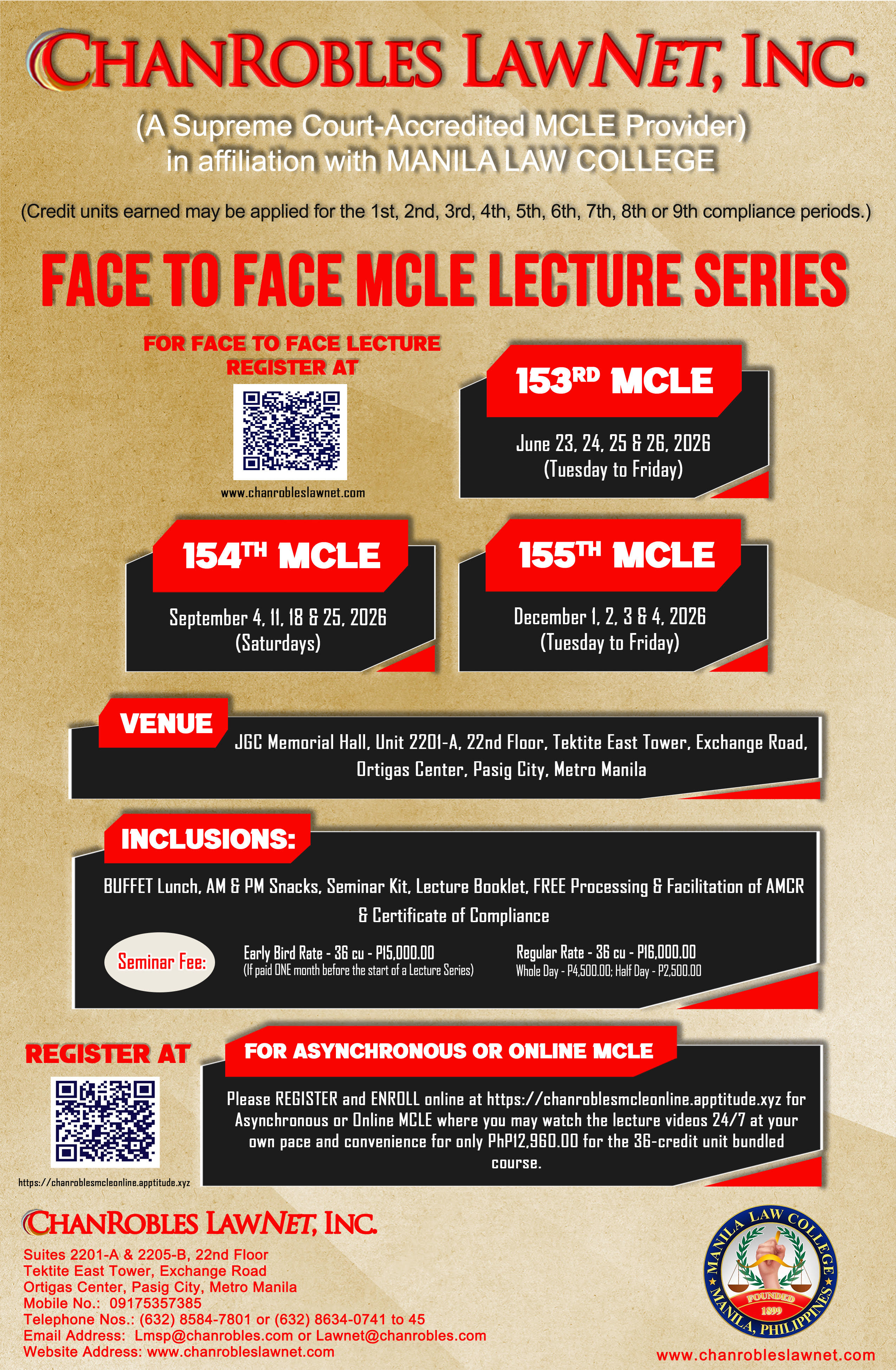 2026 ChanRobles Lawnet MCLE Lecture Series